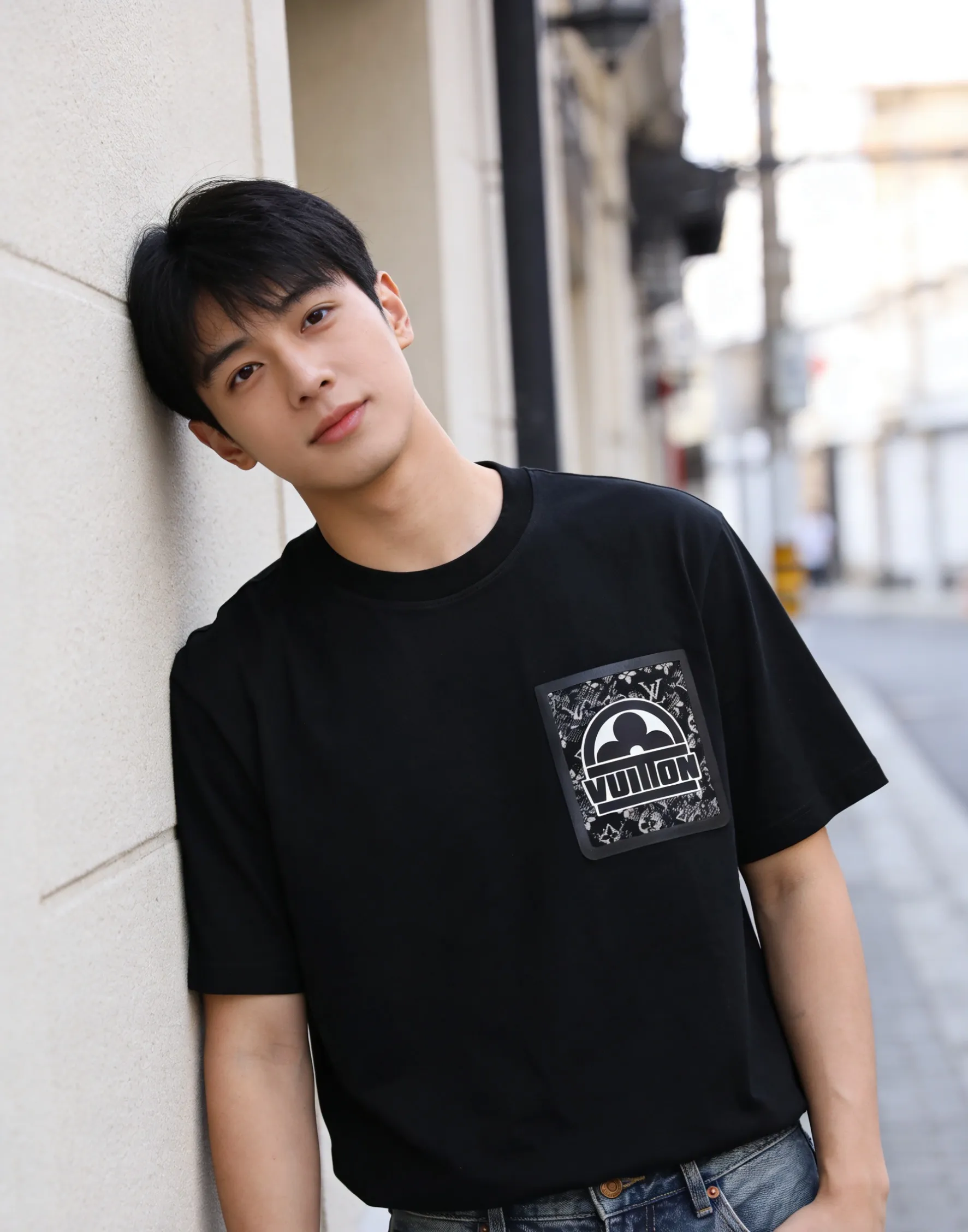 Louis Vuitton/Louis Vuitton presbyopic fake pocket printed short sleeves
